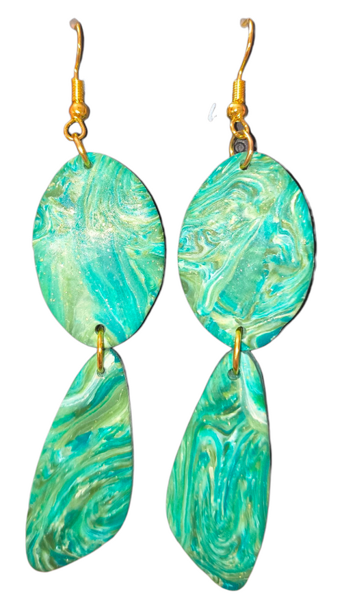 Boucle d'oreilles coloris Jade